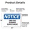 Signmission CNG Gas Storage Supply Valve OSHA Notice Sign, Plastic, 24in W x 18in L, 2PK OS-2PACK-NS-P-1824-L-10692 - alternate 5